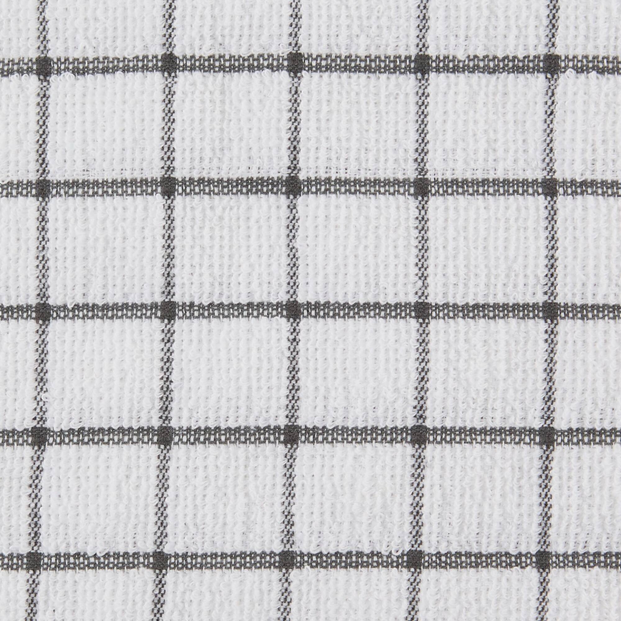 DII® Mineral Gray Combo Windowpane Dishcloths, 6ct.